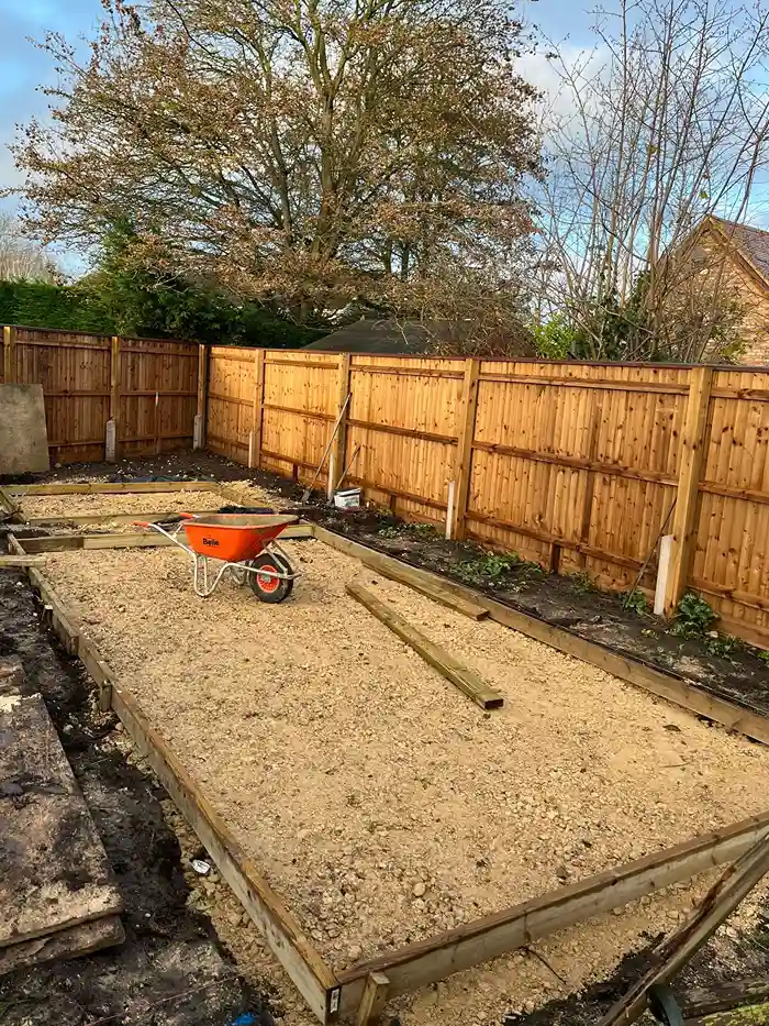 concrete base installation process